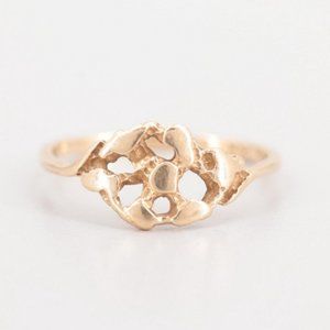 14K Gold Coral Inspired Ring